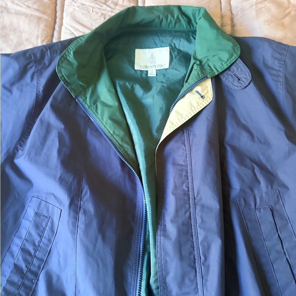 Vintage London Fog Men's Navy and Forest Windbreaker